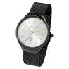 Montre Mixte Just Watch bracelet acier inoxydable noir cadran argenté