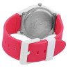 Montre Femme bracelet silicone rose Q&Q cadran blanc 40 mm