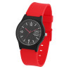 Montre Homme Q&Q bracelet silicone rouge cadran noir 34 mm