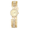 Montre Femme Excellanc bracelet cordons écru cadran doré