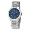 Montre bracelet métal argenté Homme Q&Q cadran bleu
