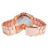 Montre Femme Excellanc bracelet métal doré rose cadran bleu 39 mm