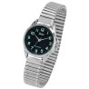 Montre Femme Q&Q bracelet acier inoxydable argenté bracelet extensible