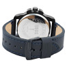 Montre QBos bracelet cuir véritable noir Homme cadran beige