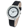 Montre bracelet cuir synthétique noir Adrina Femme cadran blanc et noir 34 mm
