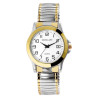 Montre Homme Excellanc bracelet acier extensible bicolore dateur 35 mm