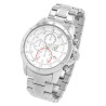 Montre Homme Pierrini bracelet acier inoxydable argenté cadran blanc