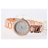 Montre Femme Excellanc bracelet métal doré rose cadran argenté 35 mm