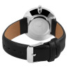 Montre Excellanc Femme bracelet cuir synthétique noir cadran argenté 39 mm