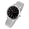Montre bracelet acier inoxydable argenté Mixte Just Watch cadran noir