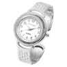 Montre Femme bracelet métal argenté montre jonc 34 mm Excellanc