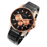 Montre bracelet acier inoxydable noir chronographe Homme Just Watch