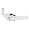 Montre bracelet cuir synthétique blanc Akzent Femme cadran blanc