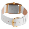 Montre bracelet cuir synthétique blanc Akzent Femme cadran blanc