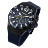 Montre Raptor bracelet silicone bleu supple Homme