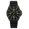 Montre Homme Q&Q sport noir cadran chiffres verts