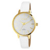 Montre Akzent Femme bracelet cuir synthétique blanc