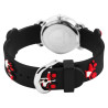 Montre Enfant Excellanc bracelet silicone noir cadran blanc 27 mm Mikel
