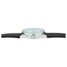 Montre bracelet cuir noir Homme Excellanc cadran blanc chiffres arabes