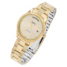 Montre Q&Q Femme bracelet acier inoxydable doré cadran doré