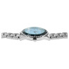 Montre Femme Q&Q bracelet acier inoxydable argenté cadran bleu 36 mm