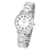 Montre Femme Q&Q bracelet acier inoxydable argenté cadran blanc 31 mm