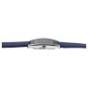 Montre Just Watch bracelet cuir véritable bleu boîtier tonneau Femme