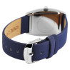 Montre Just Watch bracelet cuir véritable bleu boîtier tonneau Femme