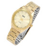 Montre Homme bracelet acier inoxydable doré Q&Q