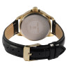 Montre Alain Miller Femme bracelet cuir synthétique noir cadran vert lunette sertie