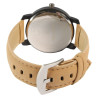 Montre bracelet cuir synthétique brun Homme Alain Miller cadran blanc 45 mm