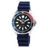 Montre Homme Q&Q bracelet silicone bleu cadran noir