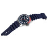Montre Homme Q&Q bracelet silicone bleu cadran noir