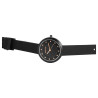 Montre Femme Excellanc bracelet silicone noir cadran noir