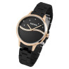 Montre Raptor Femme bracelet acier inoxydable noir flake