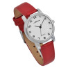 Montre Adrina bracelet cuir synthétique rouge Femme cadran blanc