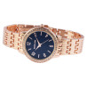Montre Femme Excellanc bracelet métal doré rose cadran bleu 35 mm