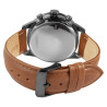 Montre Homme Just Watch bracelet cuir véritable brun chronographe 44 mm