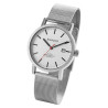 Montre Mixte bracelet acier inoxydable argenté dateur Bahnhof