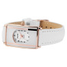 Montre bracelet cuir synthétique blanc boîtier rectangulaire Femme Akzent