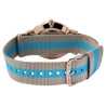 Montre Leonardo Verrelli bracelet tissu gris cadran blanc