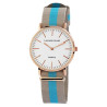 Montre Leonardo Verrelli bracelet tissu gris cadran blanc