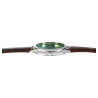 Montre Homme Excellanc bracelet cuir synthétique brun cadran vert 40 mm