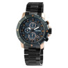 Montre Raptor bracelet acier inoxydable noir kifah 47 mm Homme