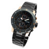 Montre Raptor bracelet acier inoxydable noir kifah 47 mm Homme