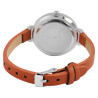 Montre bracelet cuir synthétique brun Femme Excellanc cadran gris