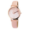 Montre Excellanc bracelet cuir synthétique rose Femme cadran rose 35 mm