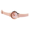 Montre Excellanc bracelet cuir synthétique rose Femme cadran rose 35 mm