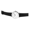 Montre Femme Excellanc bracelet cuir synthétique noir cadran blanc 36 mm