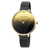 Montre Femme Just Watch bracelet acier inoxydable noir cadran dégradé doré et noir